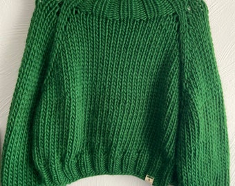 Cosi Crop Jumper - Custom - handmade - knitted - chunky - Knit
