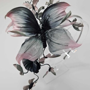 Butterfly Headband, Crown, Birthday Girl Headband, Hair Accessories, Pink Butterfly, Birthday Butterfly, Headpiece for Her