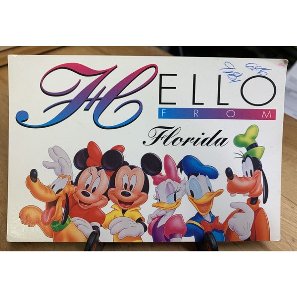 Hello from Florida Disney Mickey & the Gang!!! Postcard - POSTED!!! (H1B1)