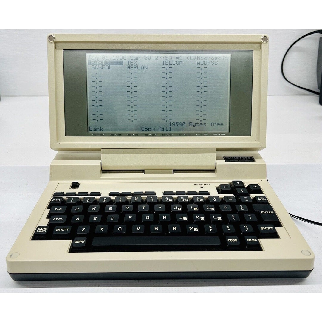 Vintage Tandy 200 Portable Computer WORKS VG G3B12 Etsy
