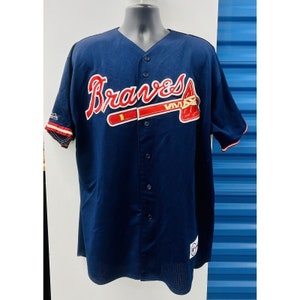 GREG MADDUX  Atlanta Braves 1995 Home Majestic Throwback Baseball Jersey