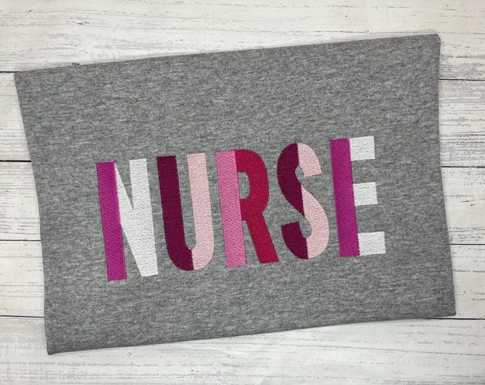 Nurse sweatshirt crew neck or hoodie - Pink shades