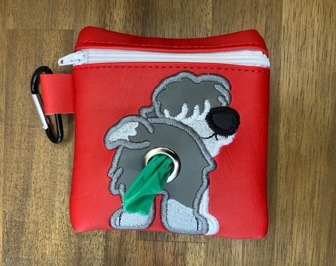 Polish lowland sheepdog poop bag holder - Pet waste bag dispenser - handmade - free shipping to canada