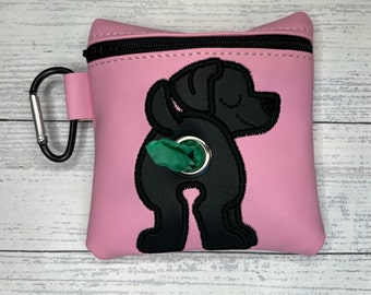 Black Golden retriever / labrador / labradinger  Dog poop bag holder - Pet waste bag dispenser - handmade - free shipping to canada