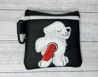 Great Pyrenees / Tatra shepherd dog poop bag holder - Pet waste bag dispenser - handmade - free shipping to canada