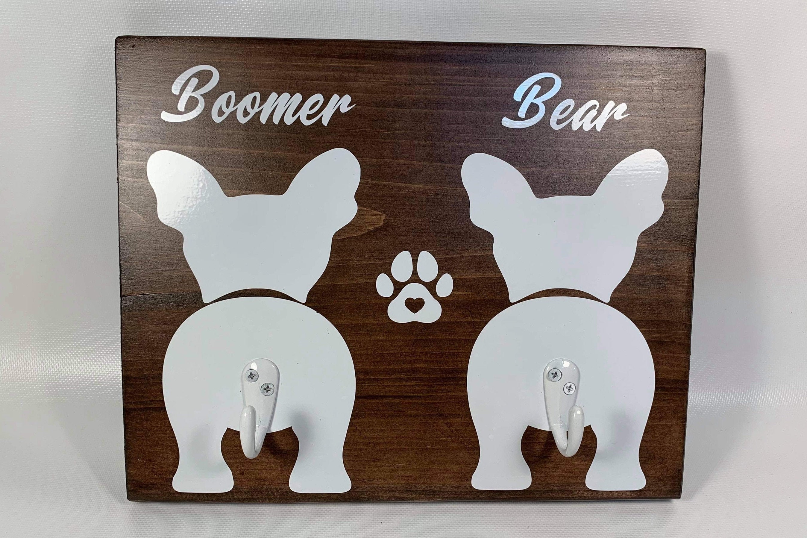 Personalized Dog leash hanger many breeds to choose best Etsy