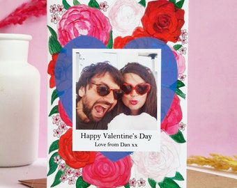 Valentine's Day Photo Card, Romantic Photo Card, Personalised Valentines Card, Valentine's Day Card, Photo Card