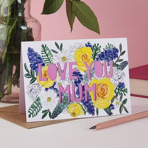 Love You Mum Card, Mothers Day Paper Cut Card - Etsy UK