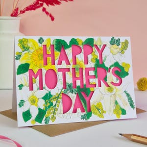 Mothers Day Card, Paper Cut Mothers Day Card, Mother's Day Card, Luxury Papercut Mother’s Day Card, Handmade Card for Mum