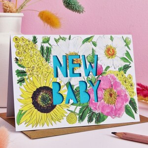 Nouvelle carte de bébé, carte de nouveau bébé découpée en papier, nouveau bébé, Félicitations nouveau bébé