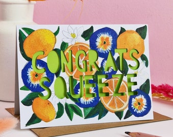 Congratulations Paper Cut Card, Congrats Squeeze Card, Exam Success Card, Driving Test Card, Graduation Card, Congratulations Card