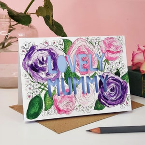 Bella carta ritagliata con mummia, biglietto per la festa della mamma per la mamma, biglietto di compleanno per la mamma, biglietto mummia
