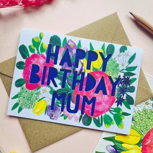 Happy Birthday Mum Card, Mum Birthday Card, Luxury Papercut Mum Card, Birthday Card for Mum image 3