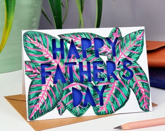 Paper Cut Father's Day Card