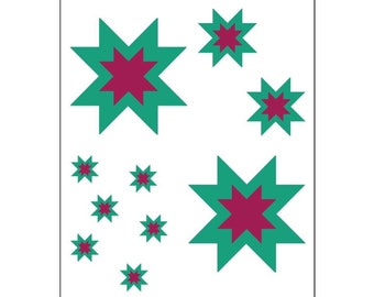 Sawtooth Twinkle Quilt Pattern