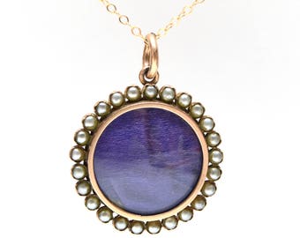 9K Victorian Double-Sided Mourning Locket