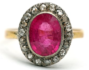 Juicy Pink Tourmaline Diamond Ring