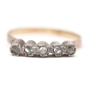 Rose Cut Diamond Bezel Band