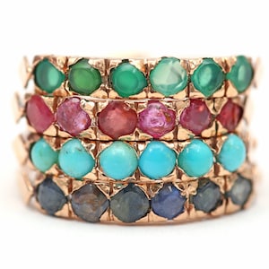 14k Multigem Harem Ring