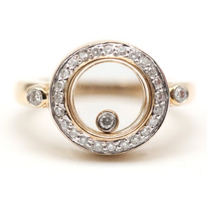 14k Happy Diamond Shaker Ring