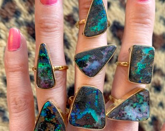 THREE LEFT***14k Chunky Space Opal Rings