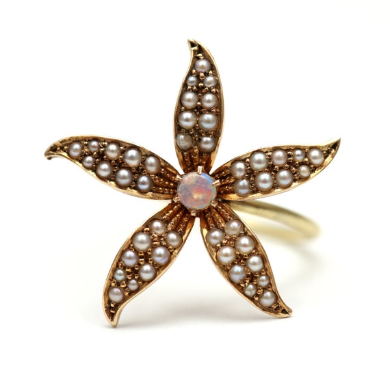 14k Victorian Flower Power Ring