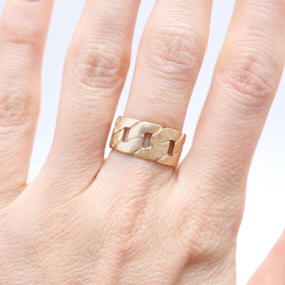 14k Textured Cuban Link Band - image 3