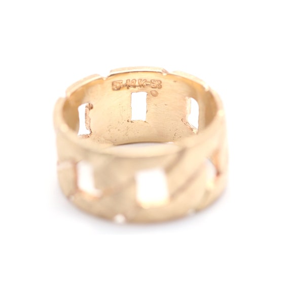 14k Textured Cuban Link Band - image 2