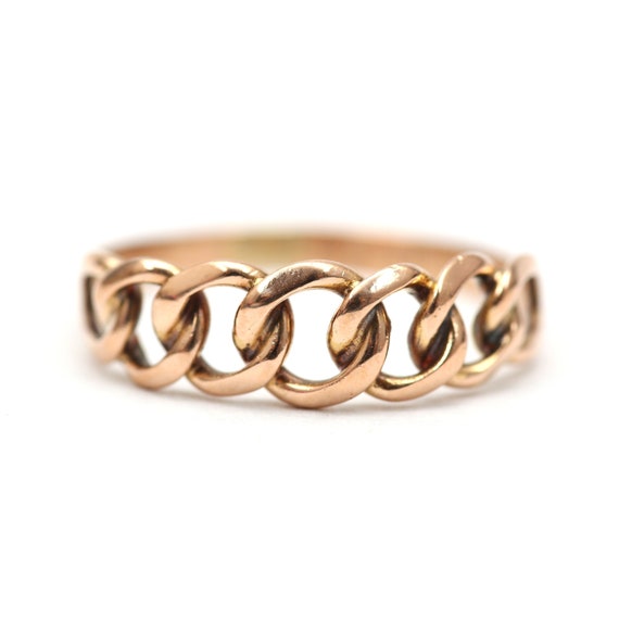 18k Chain Link Ring - image 1