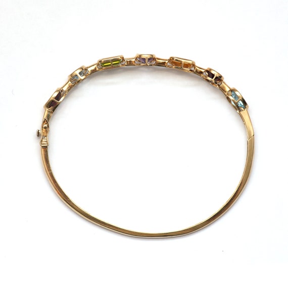 10k Gemstone Bangle - image 3