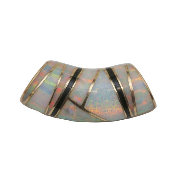 14k Australian Opal Inlay Slide - image 6