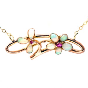 Collar 9k Opal Art Nouveau