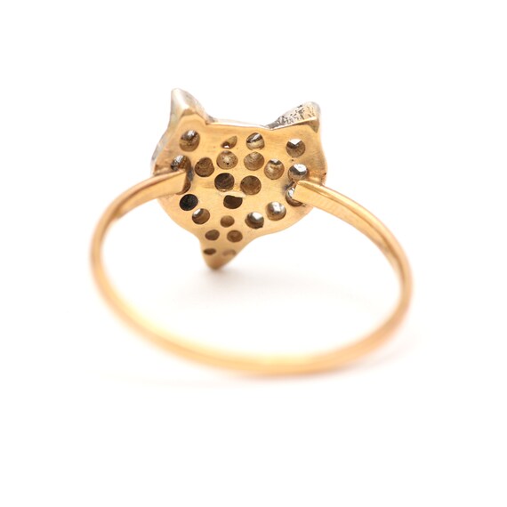 15k Diamond Fox Ring - image 3