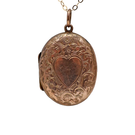 9k Victorian Oval Heart Locket