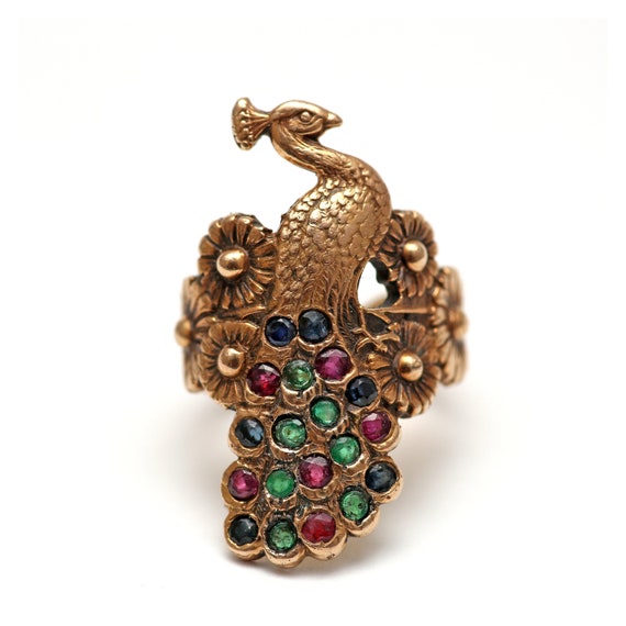 14k Peacock Ring