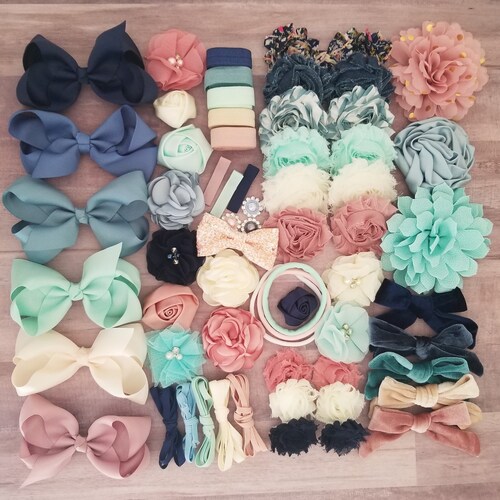 DIY Headband Kit Baby Shower Activity Kit 23 Flower Etsy