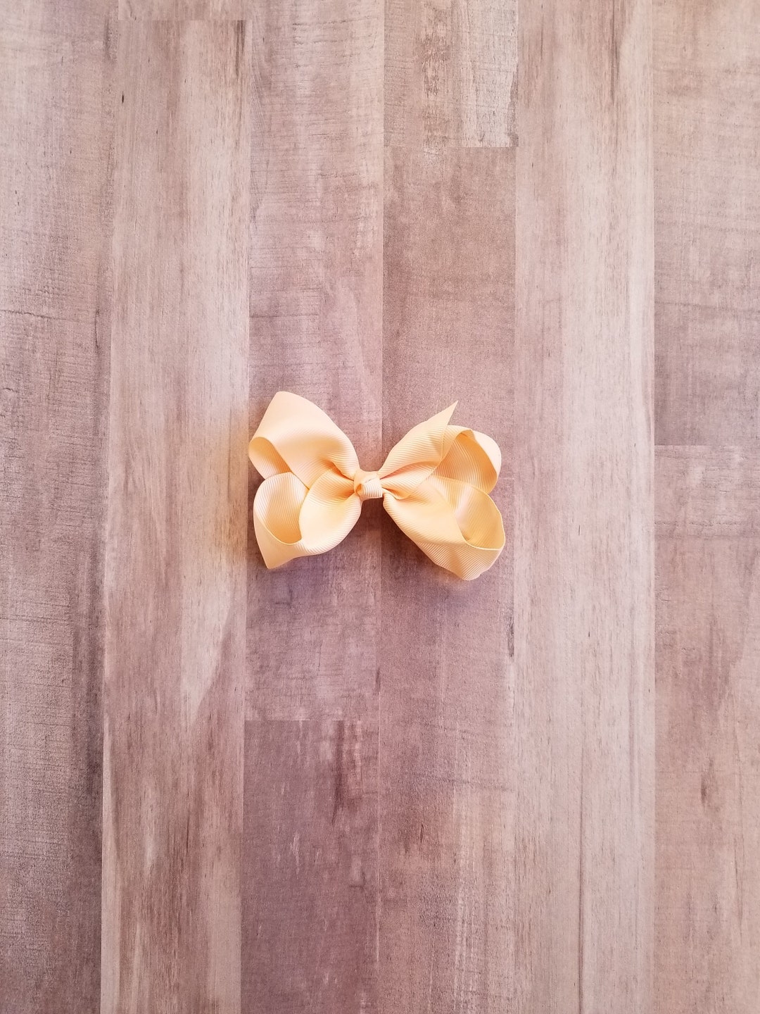 Peach Hair Bow/ 4 Inch/ 62 Colors/ Grosgrain Bow Clips Etsy UK