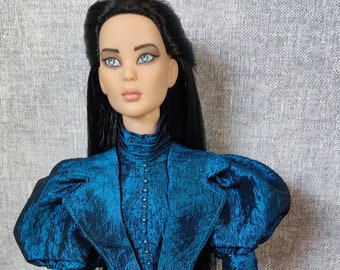 Midnight blue dress trimmed with pearls outfit only for Tonner or Jamieshow Tyler Sydney Grace doll