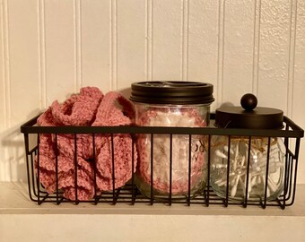 Handmade Crocheted Spa Gift Set – Cotton Loofah, Scrunchie, Facial Rounds