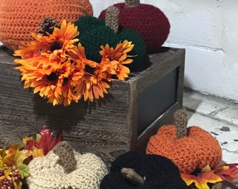 Crocheted Pumpkin Decor, Fall Thanksgiving Decor, Housewarming Gift