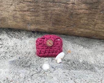 Crochet Mini Wallet, Handmade Change Purse