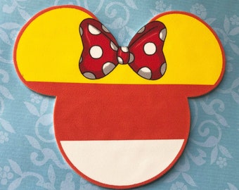Aimant pour porte croisière Minnie Mouse d'Halloween - Design Candycorn
