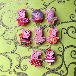 Disney Charms Peppa Pig Shoe Charm Peppa Shoe Charm Peppa Pig Ballerina Shoe Charm Peppa Pig Sandal Charm Peppa Pig Button Charm