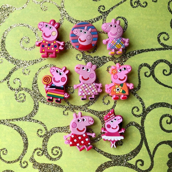 Disney Charms Peppa Pig Shoe Charm Peppa Shoe Charm Peppa Pig Ballerina Shoe Charm Peppa Pig Sandal Charm Peppa Pig Button Charm