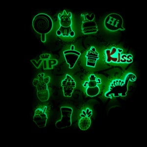 Glow in the Dark Shoe Charms, Bracelet Charms