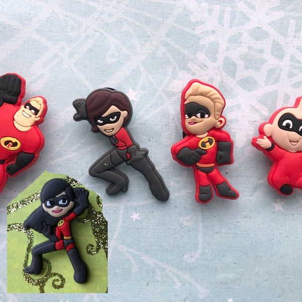 charms for your shoes the incredibles shoe charm  elastagirl shoe charm  dash  charm  Jack Jack shoe  charm - mr incredible shoe charm
