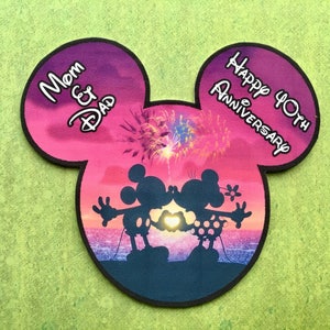 NEW Size Disney Cruise Door Magnet - Mickey Mouse Magnet - Anniversary Magnet - Mickey and Minnie Kissing Magnet - Mickey Anniversary Magnet