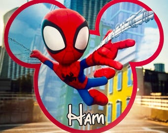 Disney Cruise Door Magnet - Spiderman Magnet -  Spidey - Spiderman Door Magnet - Spiderman friends and heroes magnet