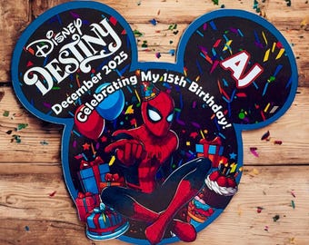 Disney Cruise Door Magnet - Spiderman Magnet -  Magnet - Spiderman Door Magnet - Spiderman Disney Cruise Magnet -  birthday magnet