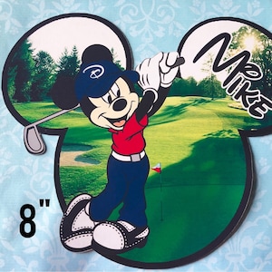 NEW Size Disney Cruise Door Magnet - Mickey Mouse Magnet - Mickey Mouse Golf Magnet - Custom Cruise Door Magnet - Personalized Door Magnet